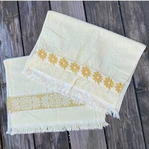 Vintage 1970s yellow Canon hand towels